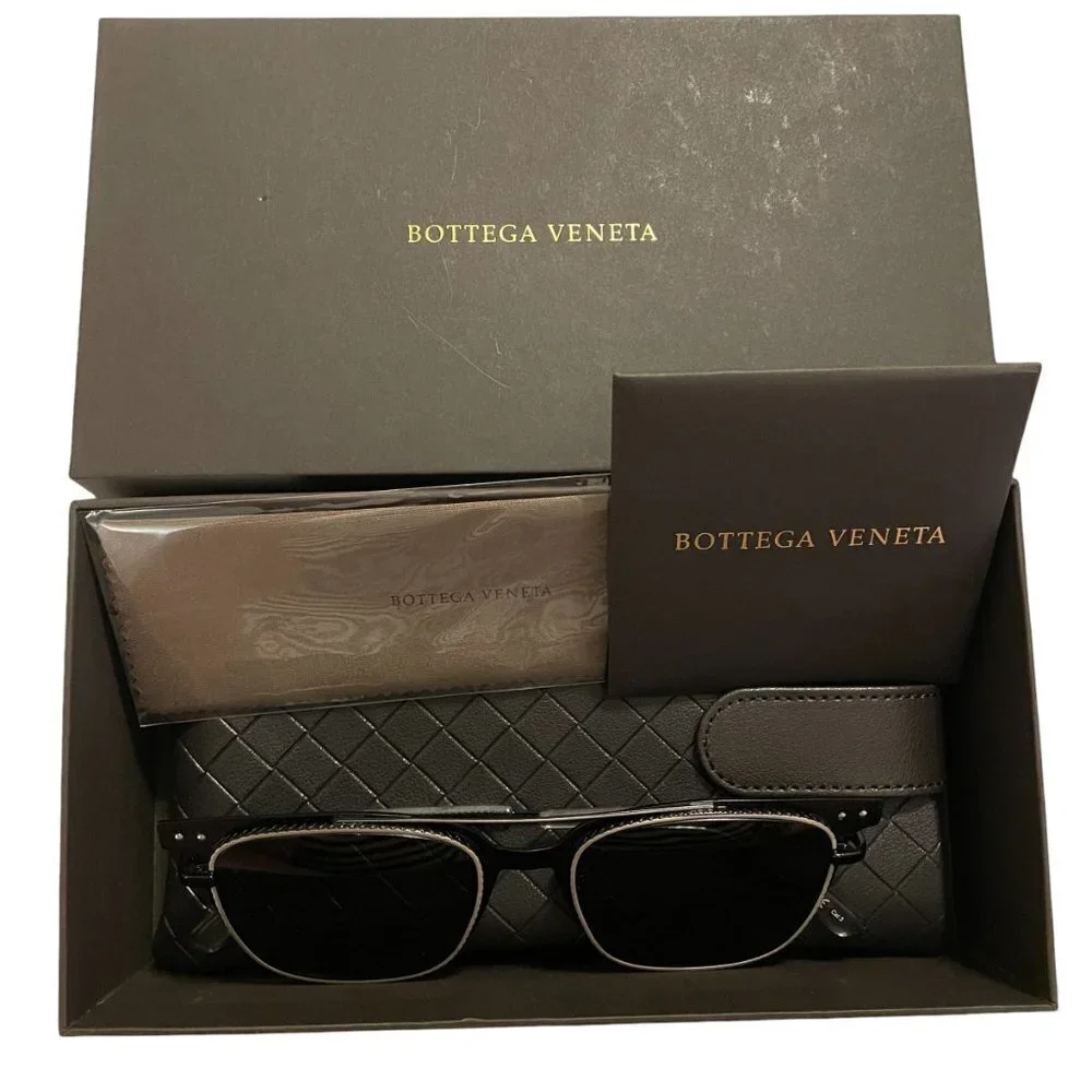 NEW Bottega Veneta BV0095SA Acetate Titanium Sunglasses